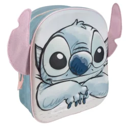 Mochila Infantil 3D con Aplicaciones de Stitch