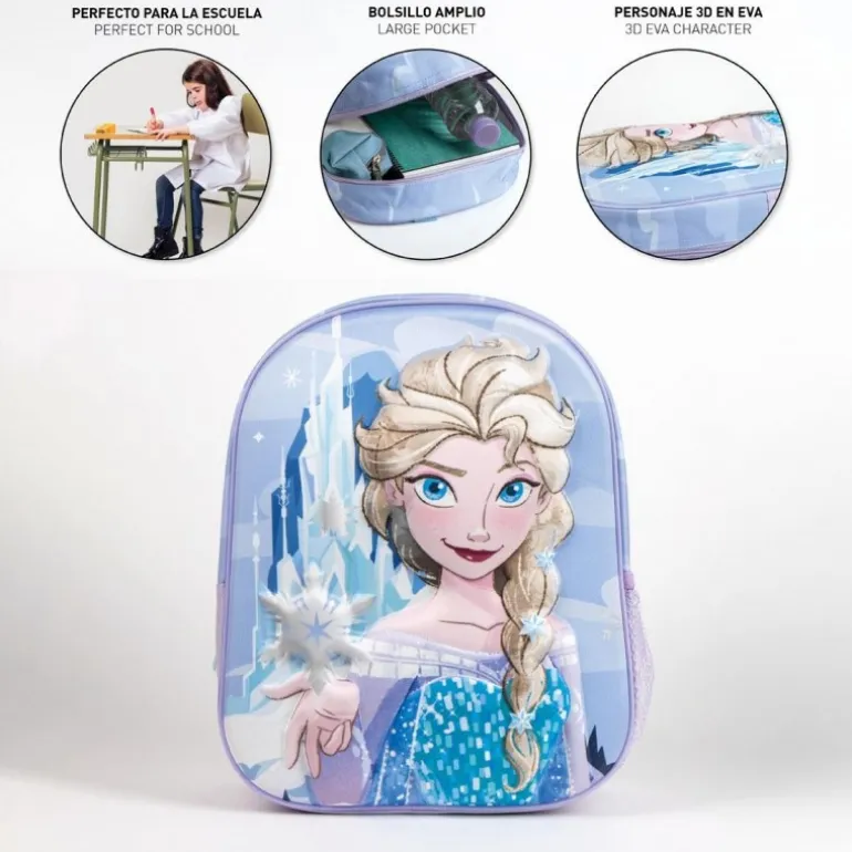 Mochila Infantil 3D de Frozen: Compañera Ideal para los Pequeños Aventureros