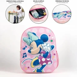 Mochila Infantil 3D de Minnie: Estilo y Comodidad