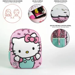 Mochila Infantil 3D Hello Kitty Rosa