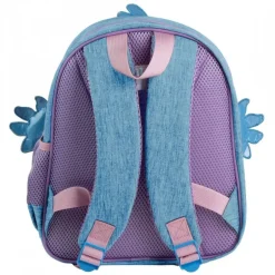 Mochila Infantil Escolar Stitch 100% Poliéster Azul