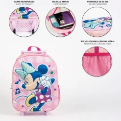 Mochila Infantil Trolley 3D Minnie