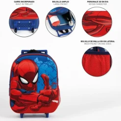 Mochila Infantil Trolley 3D Spiderman