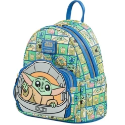 Mochila Loungefly Baby Yoda Cuadritos The Mandalorian