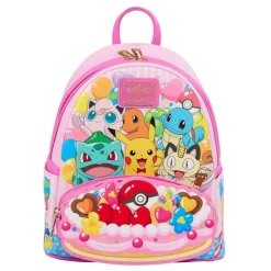 Mochila Mini Pokémon Friends Party de Loungefly - Nylon 23x12x27 cm