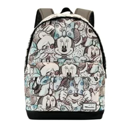 Mochila Minnie Mouse Drawing Gris Ripstop Resistente