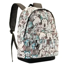 Mochila Minnie Mouse Drawing Gris Ripstop Resistente