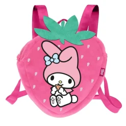 Mochila Suave Hello Kitty My Melody Fresa, Rosa