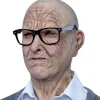 Máscara Anciano con gafas Talla única GHOULISH