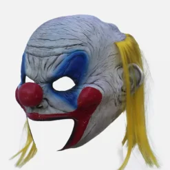 Máscara Cabeza Sin Mentón Clooney Clown Deluxe Ghoulish