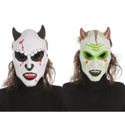 Máscara de Demonio Blanco con Cuernos colores surtidos