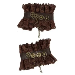 Muñequeras Marrones Steampunk