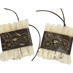 Muñequeras Steampunk con Rodamientos
