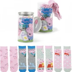Pack 4 Calcetines Peppa Pig para Niños - Algodón y Lycra