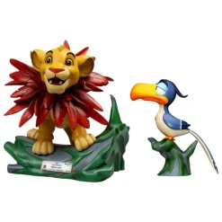 Pack de 2 Estatuas Master Craft Disney El Rey León Simba y Zazu 31 cm