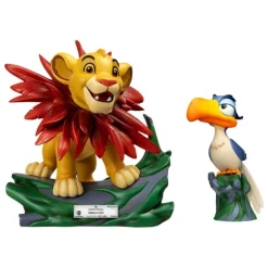 Pack de 2 Estatuas Master Craft Disney El Rey León Simba y Zazu 31 cm