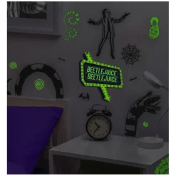 Pack Vinilos de pared brillo oscuridad Beetlejuice 44 x 23 cm