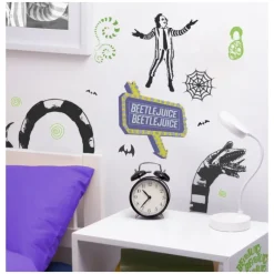 Pack Vinilos de pared brillo oscuridad Beetlejuice 44 x 23 cm