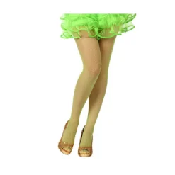 Pantys de rejilla verde neon talla única