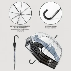 Paraguas Manual Nevermore Academy 60 cm Wednesday