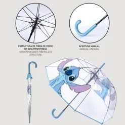 Paraguas transparente Stitch Disney
