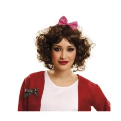 Peluca Chica de los Años 60 rizada castaña