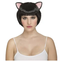 Peluca Corta con Orejas de Gatita