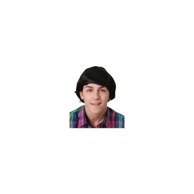 Peluca Corte de tazón Negra