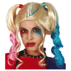Peluca Harley Quinn con Coletas de Colores