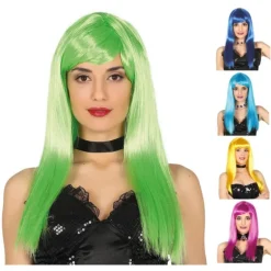 Peluca Larga con Flequillo en varios colores