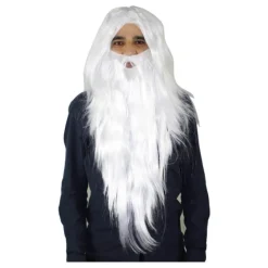 Peluca mago melena y barba