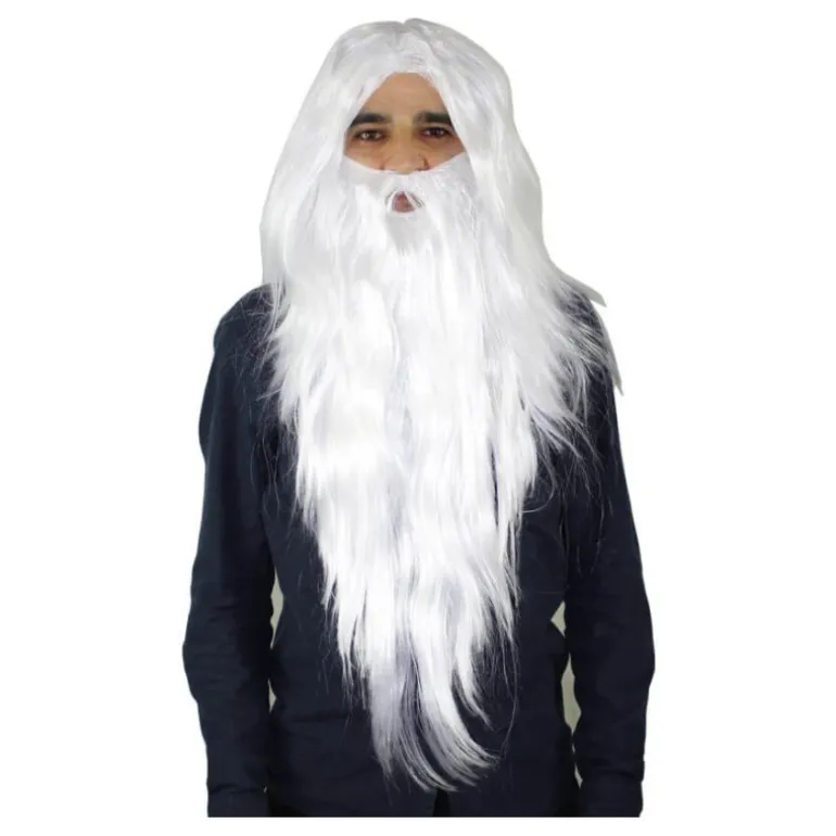 Peluca mago melena y barba
