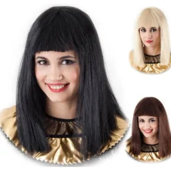 Peluca Melena Flequillo Cleopatra en varios colores