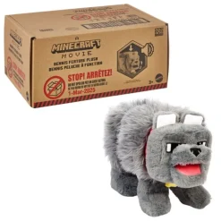 Peluche Sonoro Dennis el Lobo de Minecraft 20 cm