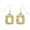 Pendientes Friends Marco Zinc Y Baño De Oro