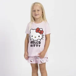 Pijama infantil Corto rosa Hello Kitty