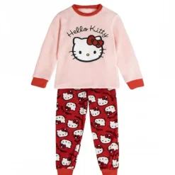 Pijama Largo Coral Fleece Hello Kitty 6-12 Años