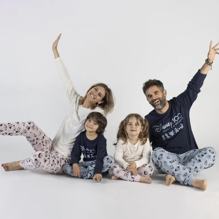 Pijama largo jovenes Disney 100 aniversario rosa