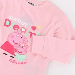 Pijama Largo Peppa Pig Para Niños 3-6 Años 60% Algodón 40% Poliéster