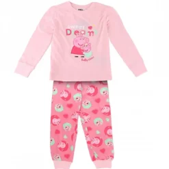Pijama Largo Peppa Pig Para Niños 3-6 Años 60% Algodón 40% Poliéster