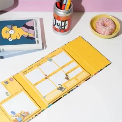 Planificador Semanal con Notas Adhesivas de The Simpsons