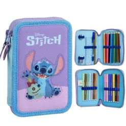 Plumier con Accesorios de Stitch - Estuche Portatodo Infantil