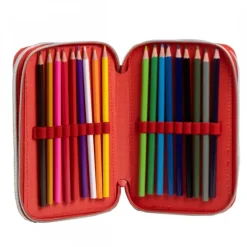 Plumier con Accesorios Giotto Spiderman 100% Polyester Azul