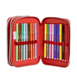 Plumier con Accesorios Giotto Spiderman 100% Polyester Azul