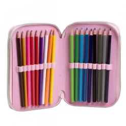 Plumier con Accesorios Giotto Stitch Estuche Portatodo 100% Poliéster