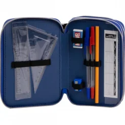 Plumier Giotto Avengers con Accesorios de Poliester Negro