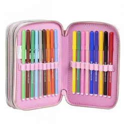 Plumier Giotto Minnie con Accesorios en Poliéster Rosa