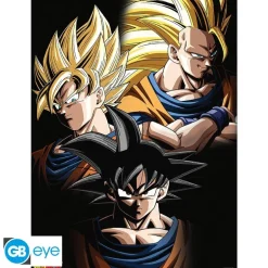 Póster Chibi 52x38 cm Goku Transformaciones Dragon Ball