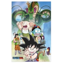 Póster 3D 38x58 cm Shenron y Héroes de Dragon Ball
