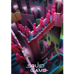 Póster El Juego del Calamar Escaleras